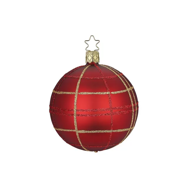 inge-glas-klassisches-karo-christbaumkugel-6-cm-glas image 1