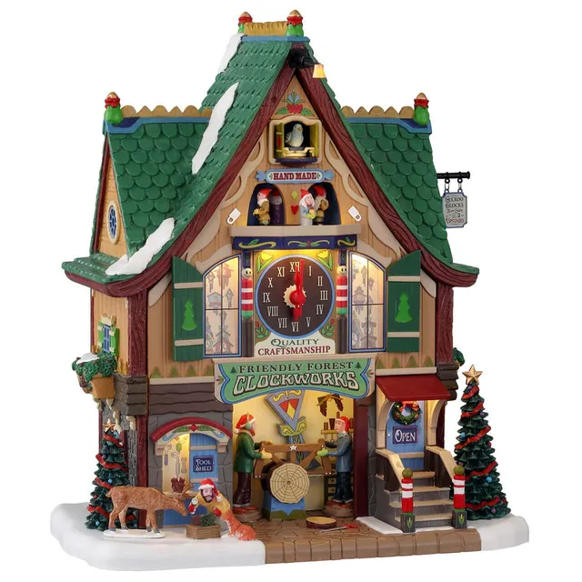 lemax-friendly-forest-clockworks-kuckucksuhr-mit-bewegung-und-licht image 1