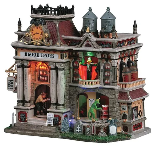lemax-the-blood-bank-spooky-town-vampirhaus image 1