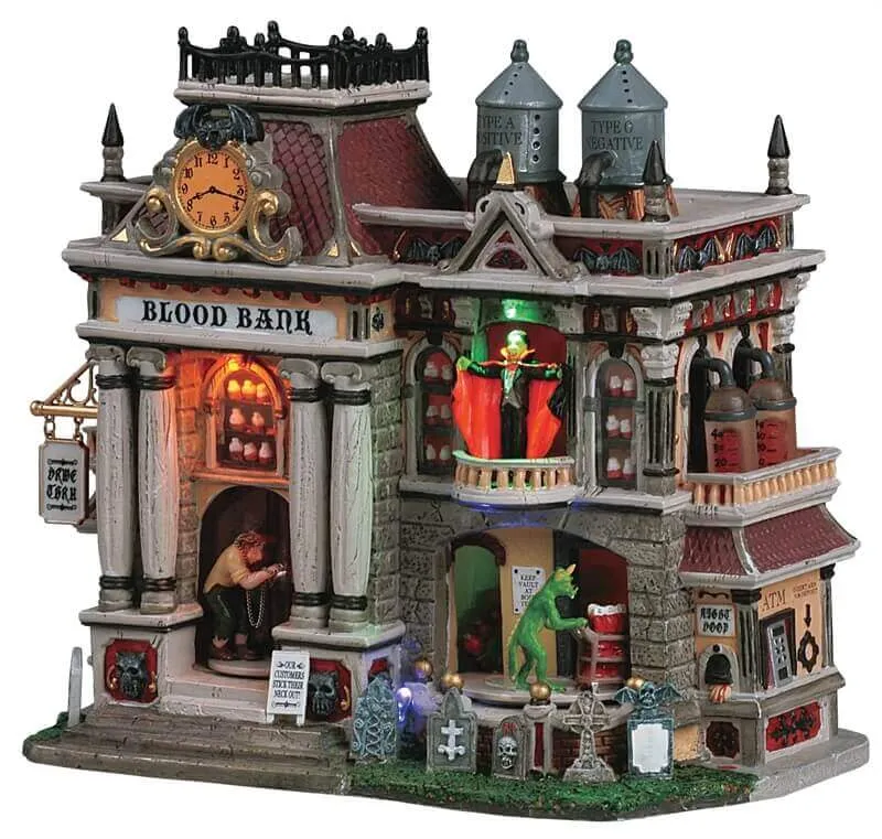 lemax-the-blood-bank-spooky-town-vampirhaus image 1