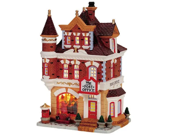 lemax-village-post-office-beleuchtetes-miniaturhaus image 1