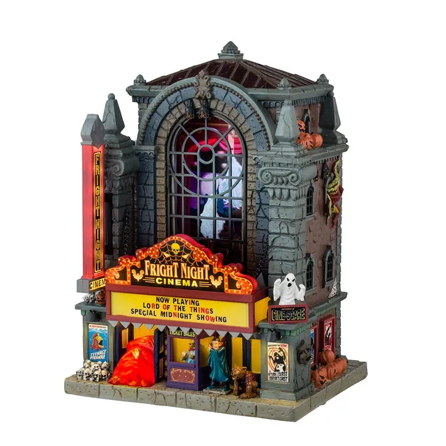lemax-fright-night-cinema-beleuchtetes-spooky-town-halloweenhaus image 1