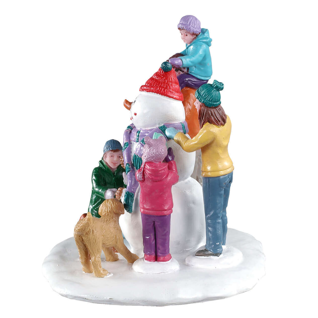 lemax-snowman-teamwork-winter-figurenszene-familie image 3