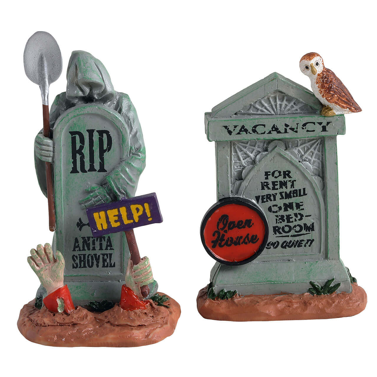 lemax-tombstone-duo-grabstein-set-spooky-town image 1