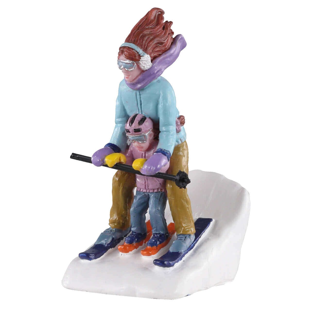 lemax-mommy-me-ski-miniatur-figur-mutter-und-tochter-beim-skifahren image 1