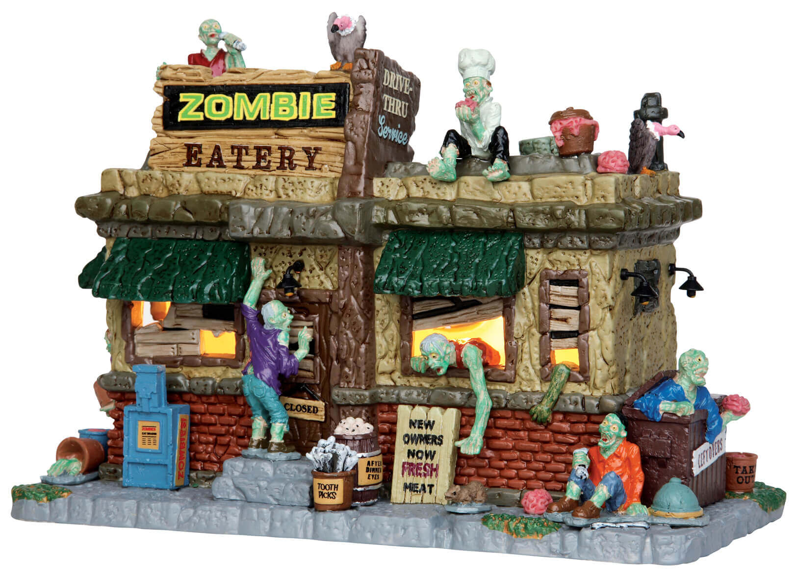 lemax-zombie-eatery-spooky-town-gruselhaus image 1