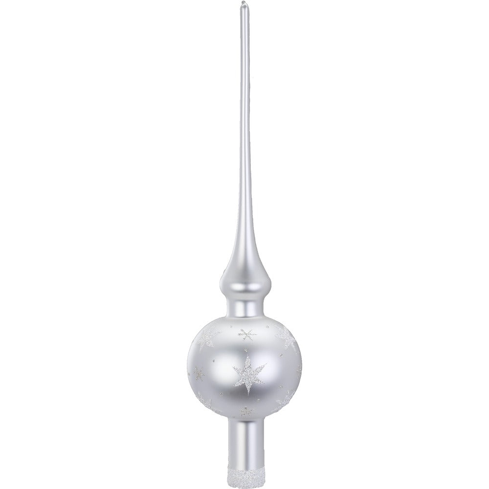 inge-glas-sternenhimmel-christbaumspitze-7-x-30-cm-wei-matt image 1