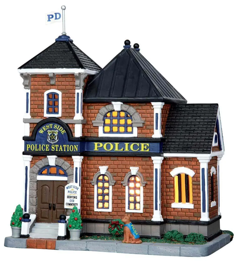 lemax-west-side-police-station-miniaturhaus image 1
