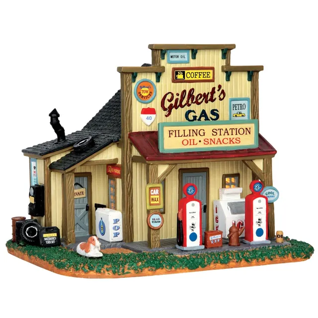 lemax-gilbert-s-gasoline-station-miniaturgeb-ude image 1