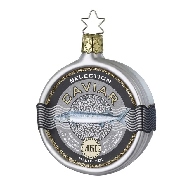 inge-glas-aki-selection-black-label-caviar-glasornament-7-5-cm image 1