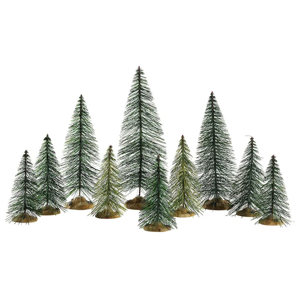 lemax-needle-pine-trees-set-of-10-miniatur-tannenb-ume image 1