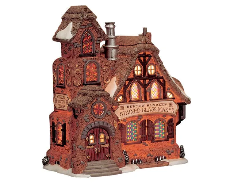 lemax-stained-glass-maker-miniatur-geb-ude-szene image 1