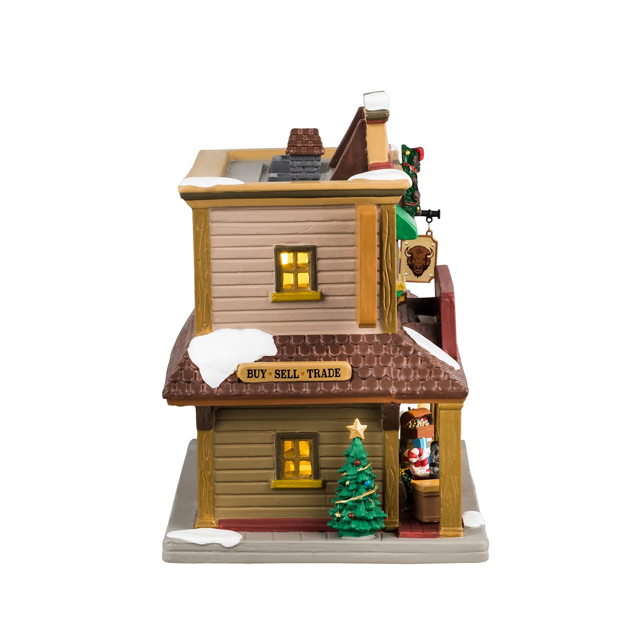 lemax-brown-buffalo-trading-post-vail-village-miniatur-handelsposten image 2