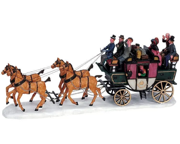 lemax-stage-coach-weihnachtsdorf-kutsche image 1