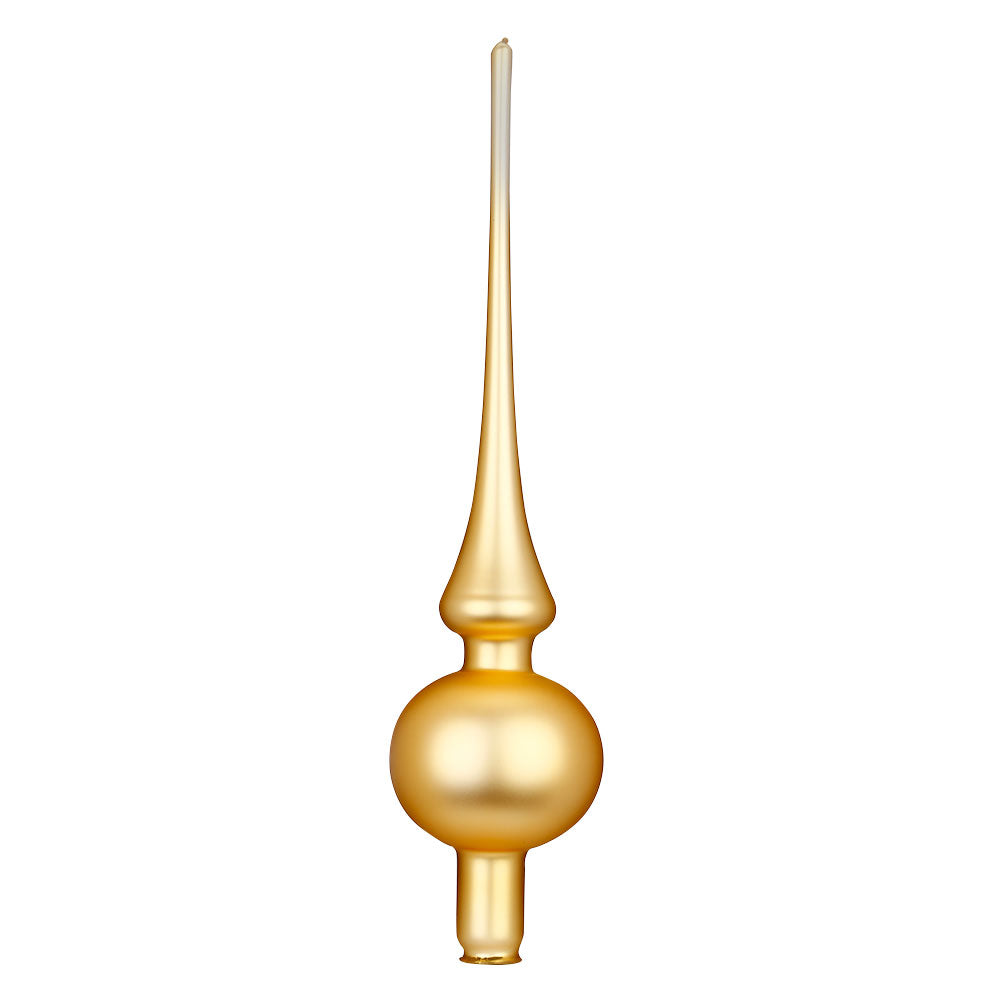 inge-glas-spitze-inkagold-matt-7-x-30-cm-christbaumspitze image 1
