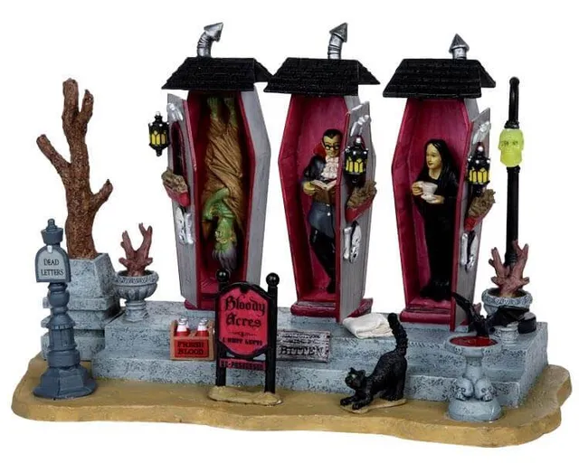 lemax-vampire-condos-spooky-town-miniaturhaus image 1