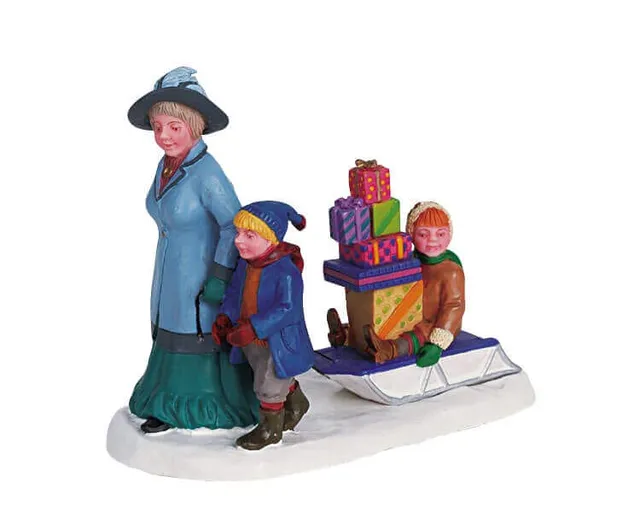 lemax-shoppers-sled-miniaturfigur-holidays-seasons image 1