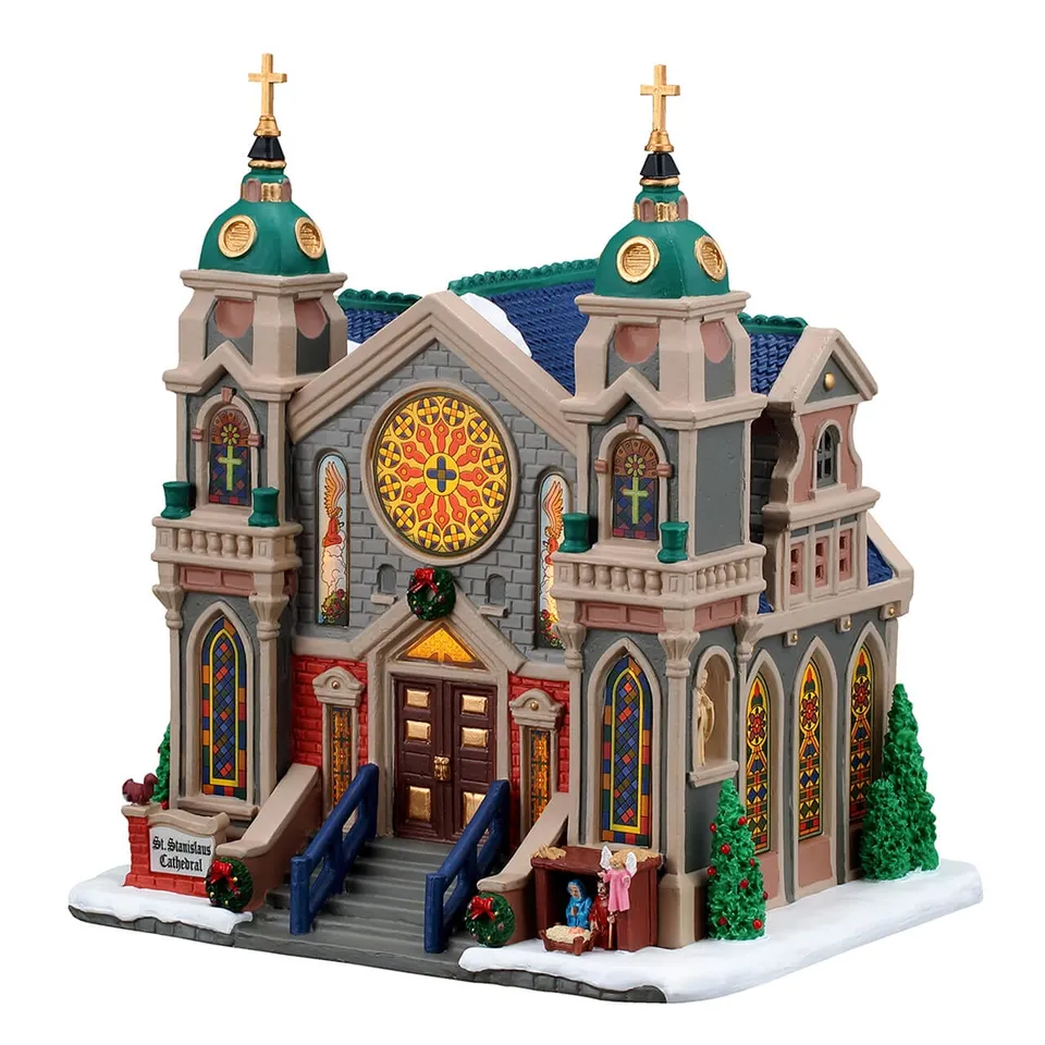 lemax-st-stanislaus-cathedral-beleuchtete-miniaturkirche image 1