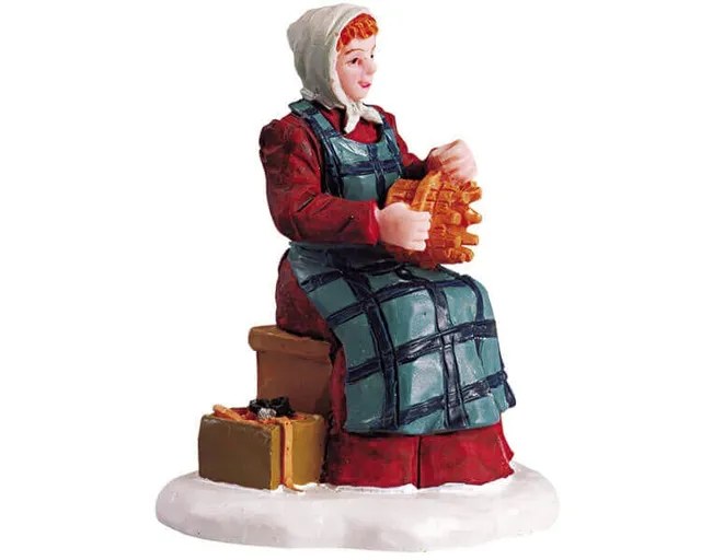 lemax-basket-weaving-miniaturfigur-weihnachtsdorf image 1
