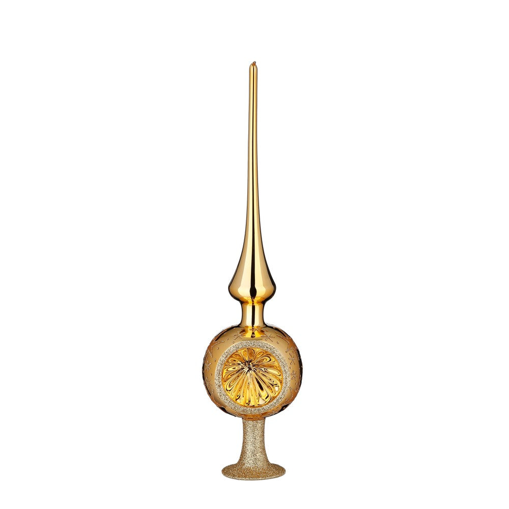inge-glas-goldener-glanz-baumspitze-33-cm-inkagold-glanz image 1