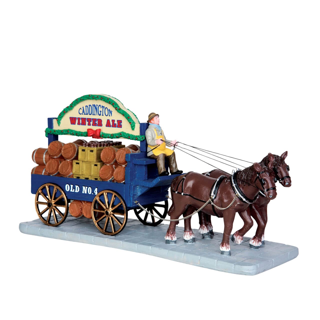lemax-winter-ale-wagon-miniatur-bierwagen image 5