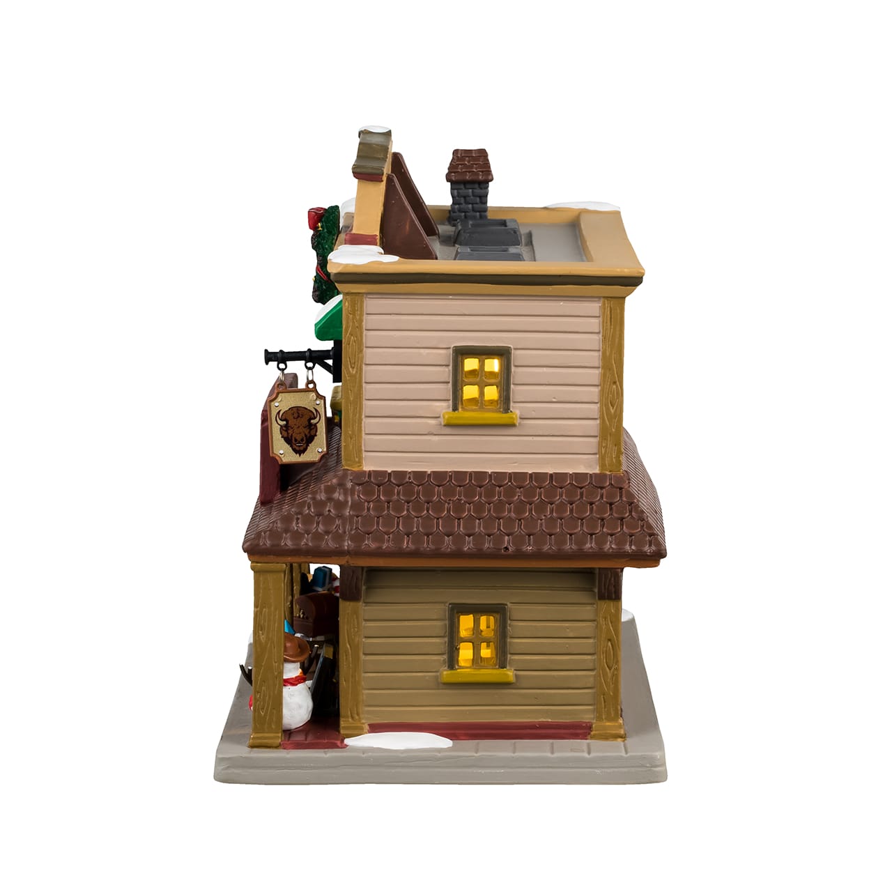 lemax-brown-buffalo-trading-post-vail-village-miniatur-handelsposten image 3