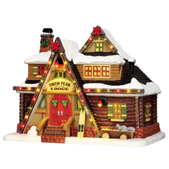 lemax-snow-peak-lodge-beleuchtetes-weihnachtshaus image 1