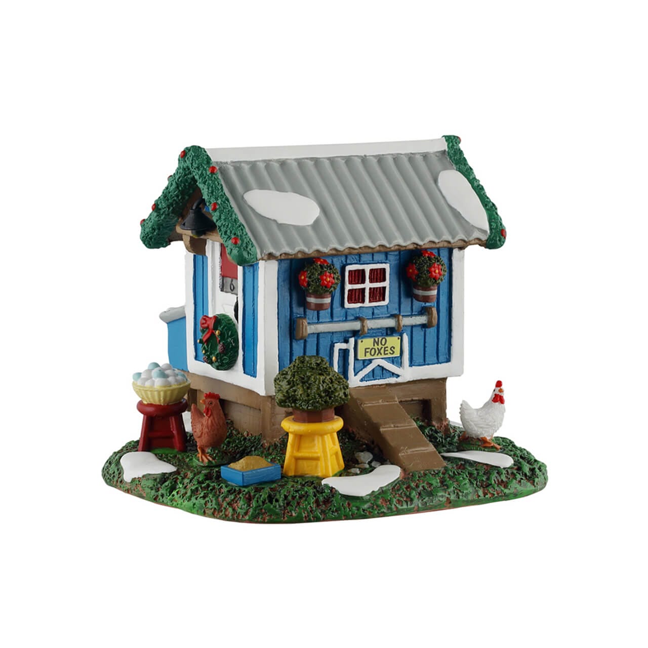 lemax-backyard-chicken-coop-miniatur-h-hnerstall-szene image 1
