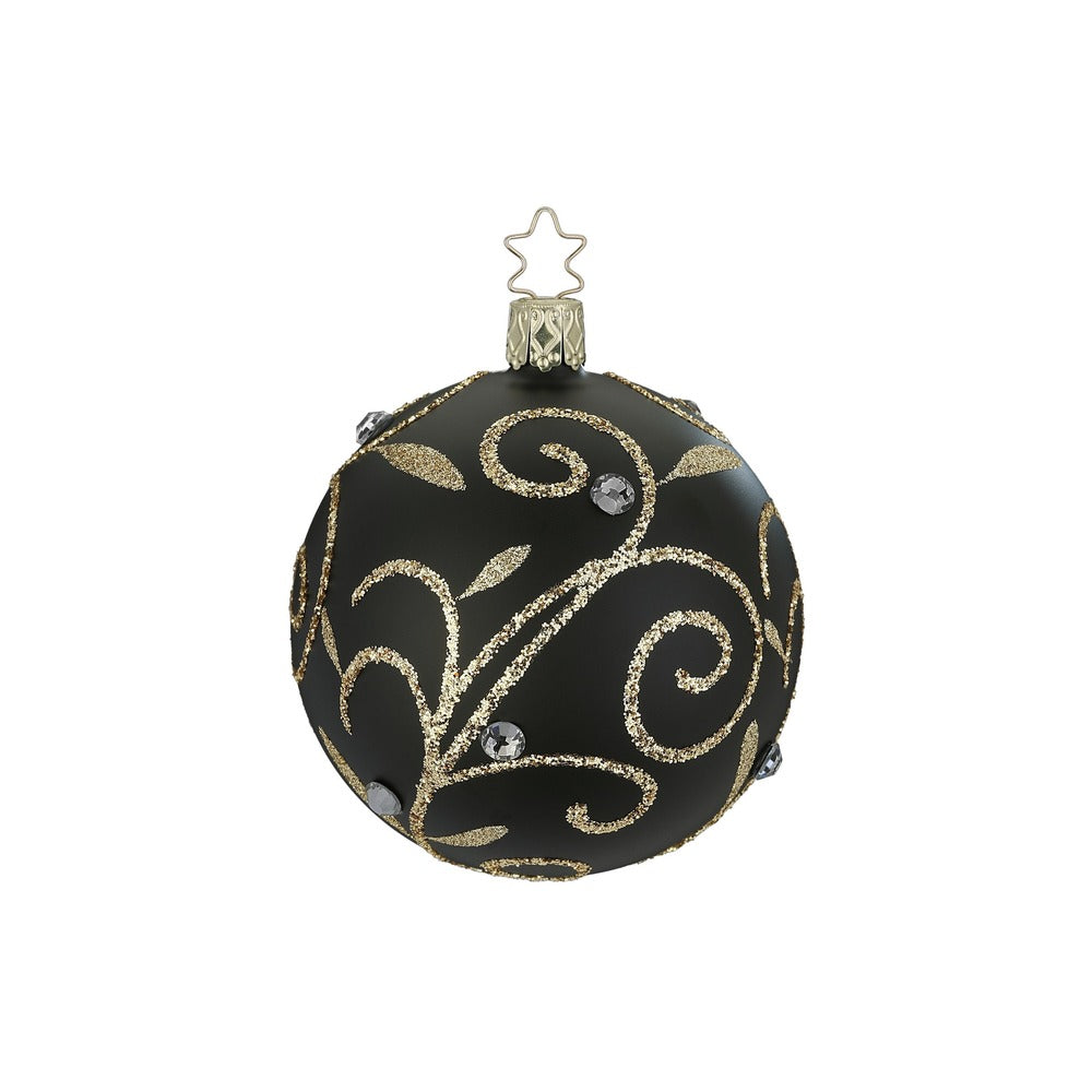 inge-glas-prachtvolles-funkeln-christbaumkugel-6-cm-schwarz image 1
