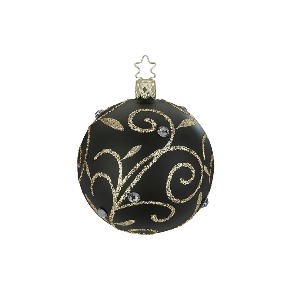 inge-glas-prachtvolles-funkeln-christbaumkugel-6-cm-schwarz image 1