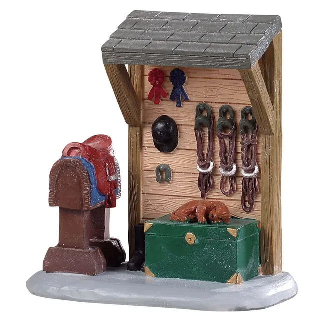 lemax-horse-tack-station-harvest-crossing-miniaturszene image 1