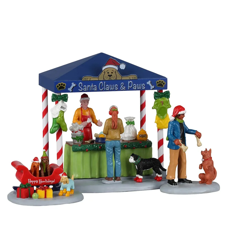 lemax-santa-claws-paws-tierladen-miniaturhaus image 1