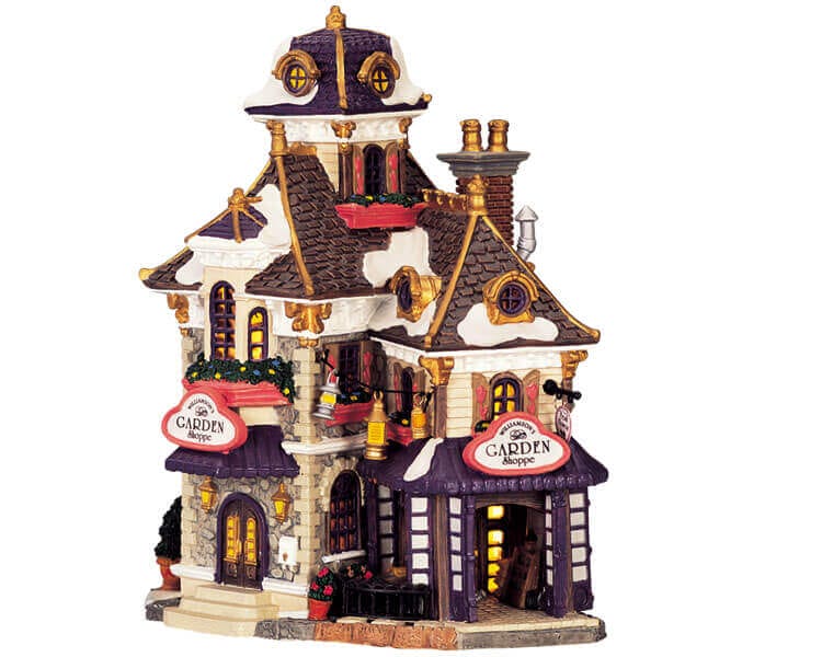 lemax-williamson-s-garden-shoppe-beleuchtetes-miniaturhaus-dorf image 1