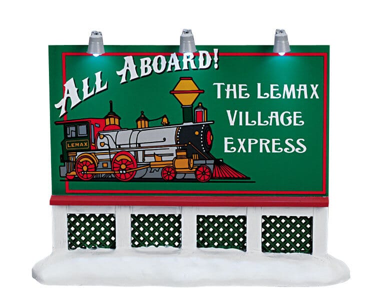 lemax-train-billboard-miniatur-zubeh-r-weihnachtsdorf image 1