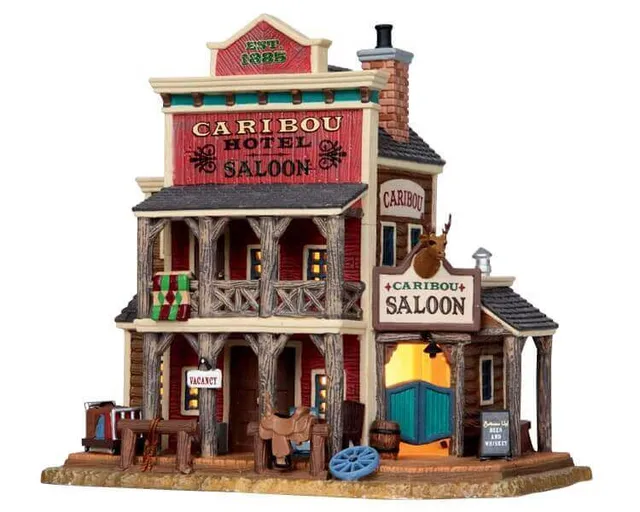 lemax-caribou-hotel-weihnachtsdorf-miniaturhaus image 1