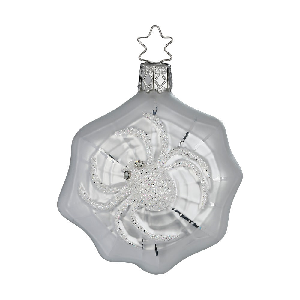 inge-glas-weihnachtsspinne-7-5-cm-wei-manufaktur-christbaumschmuck image 1