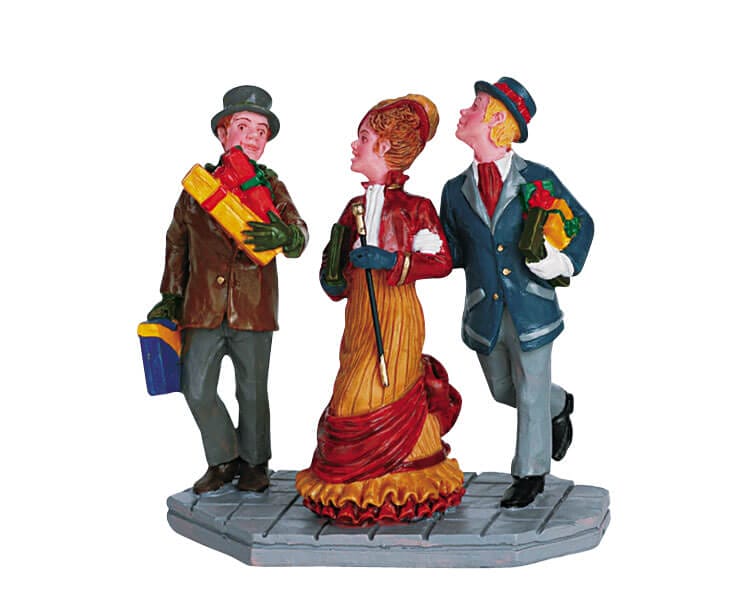 lemax-jolly-christmas-shoppers-miniatur-figuren-set image 1