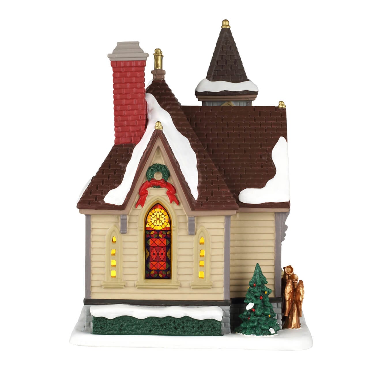 lemax-maple-lane-chapel-beleuchtete-kirche-harvest-crossing image 2