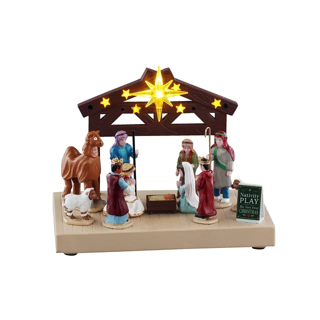 lemax-nativity-play-krippenspiel-szene-mit-figuren image 1