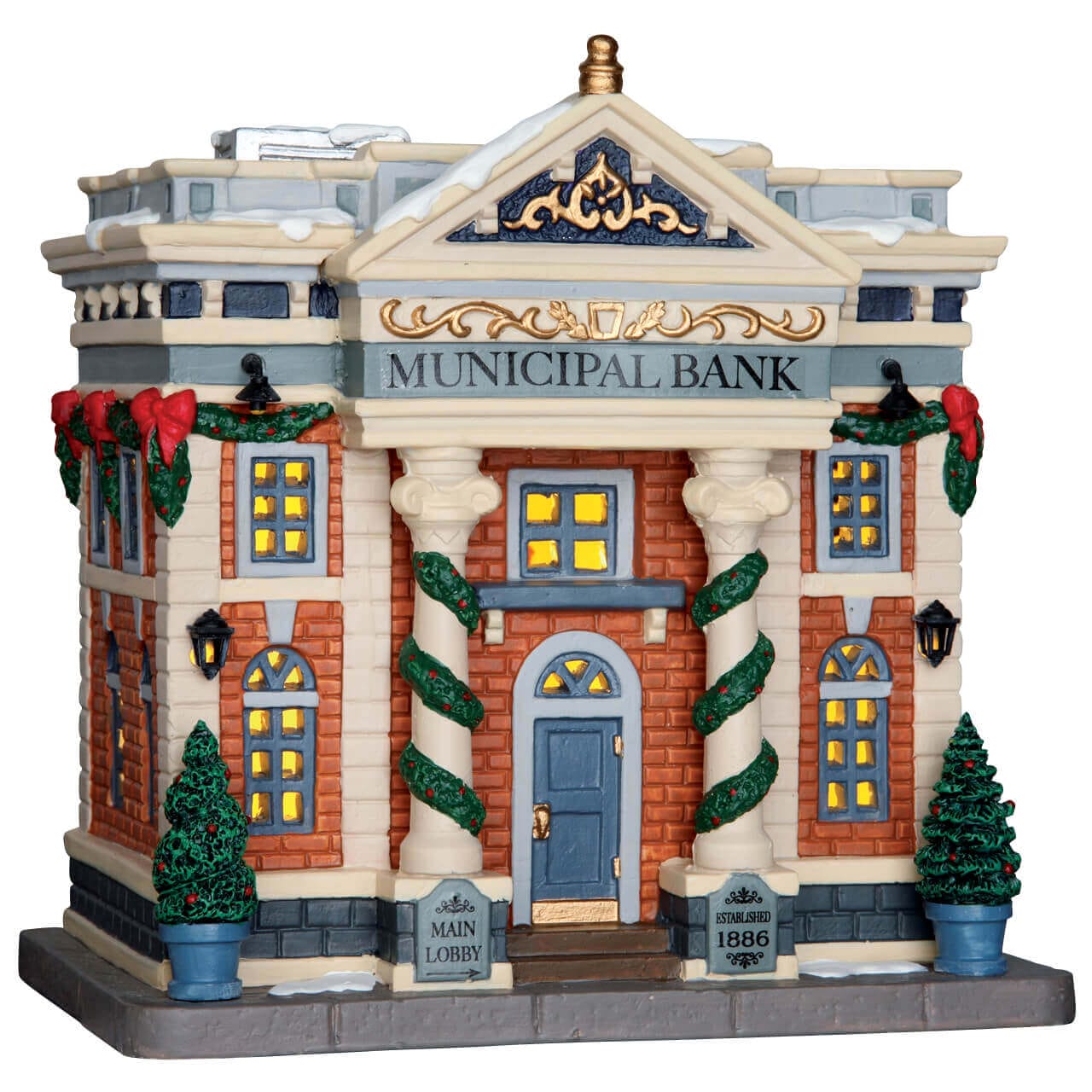lemax-municipal-bank-beleuchtetes-miniatur-geb-ude image 1
