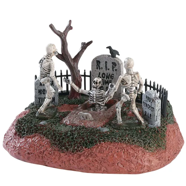 lemax-long-time-no-see-spooky-town-grab-szene-animiert image 1