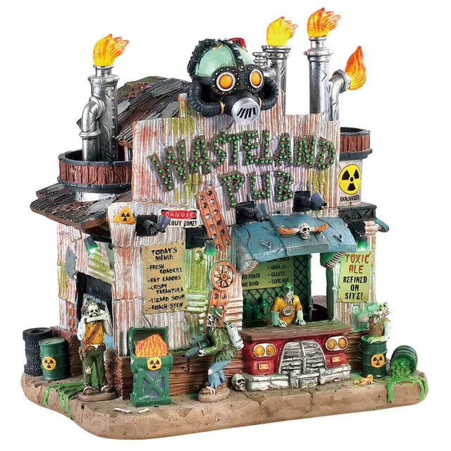 lemax-wasteland-pub-beleuchteter-spooky-town-truckstop-mit-sound image 1