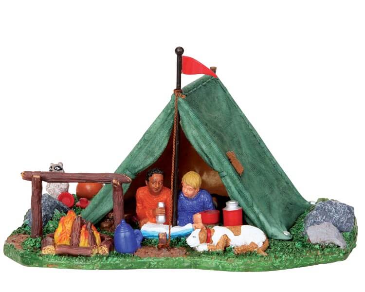 lemax-backyard-camping-weihnachtsdorf-miniaturszene image 1