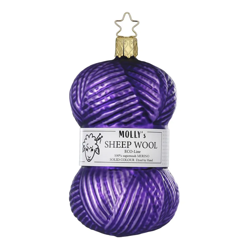 inge-glas-feine-wolle-lila-christbaumkugel-11-cm image 1