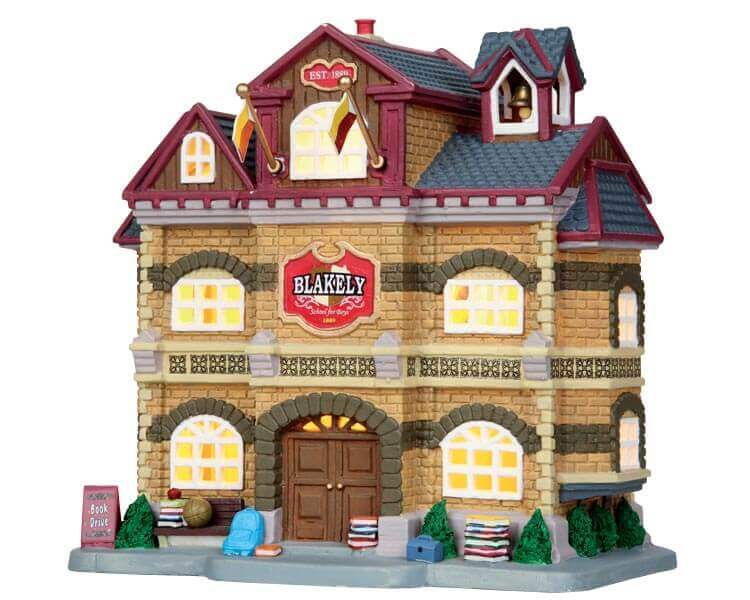 lemax-blakely-school-beleuchtetes-miniatur-schulhaus-f-r-weihnachtsdorf image 1