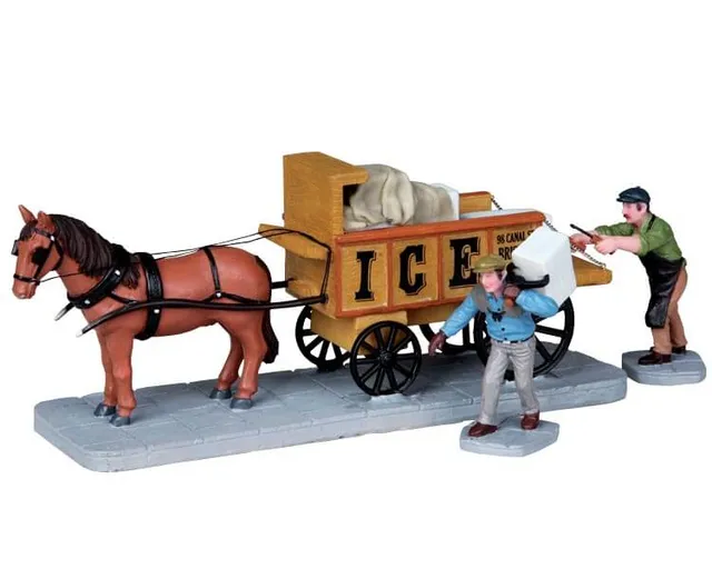 lemax-ice-delivery-miniatur-figurenszene-eislieferung image 1