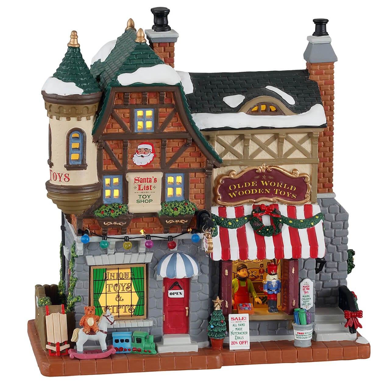 lemax-santa-s-list-toy-shop-caddington-geb-ude image 1