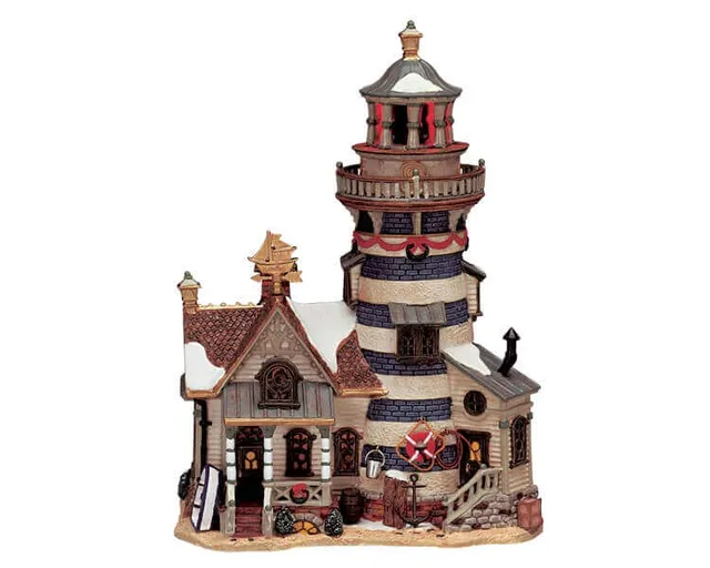 lemax-breezy-point-lighthouse-beleuchteter-leuchtturm image 1