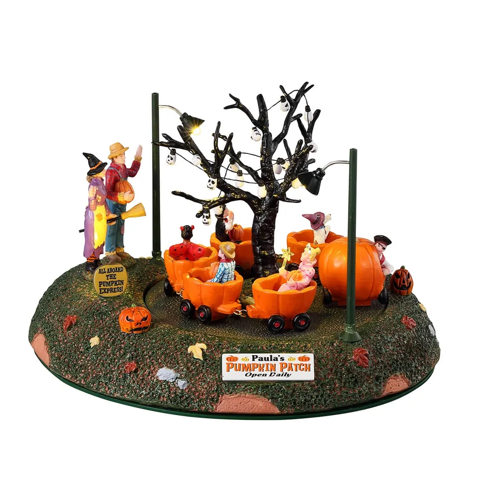 lemax-spooky-town-pumpkin-patch-train-beleuchtetes-miniatur-fahrgesch-ft image 1