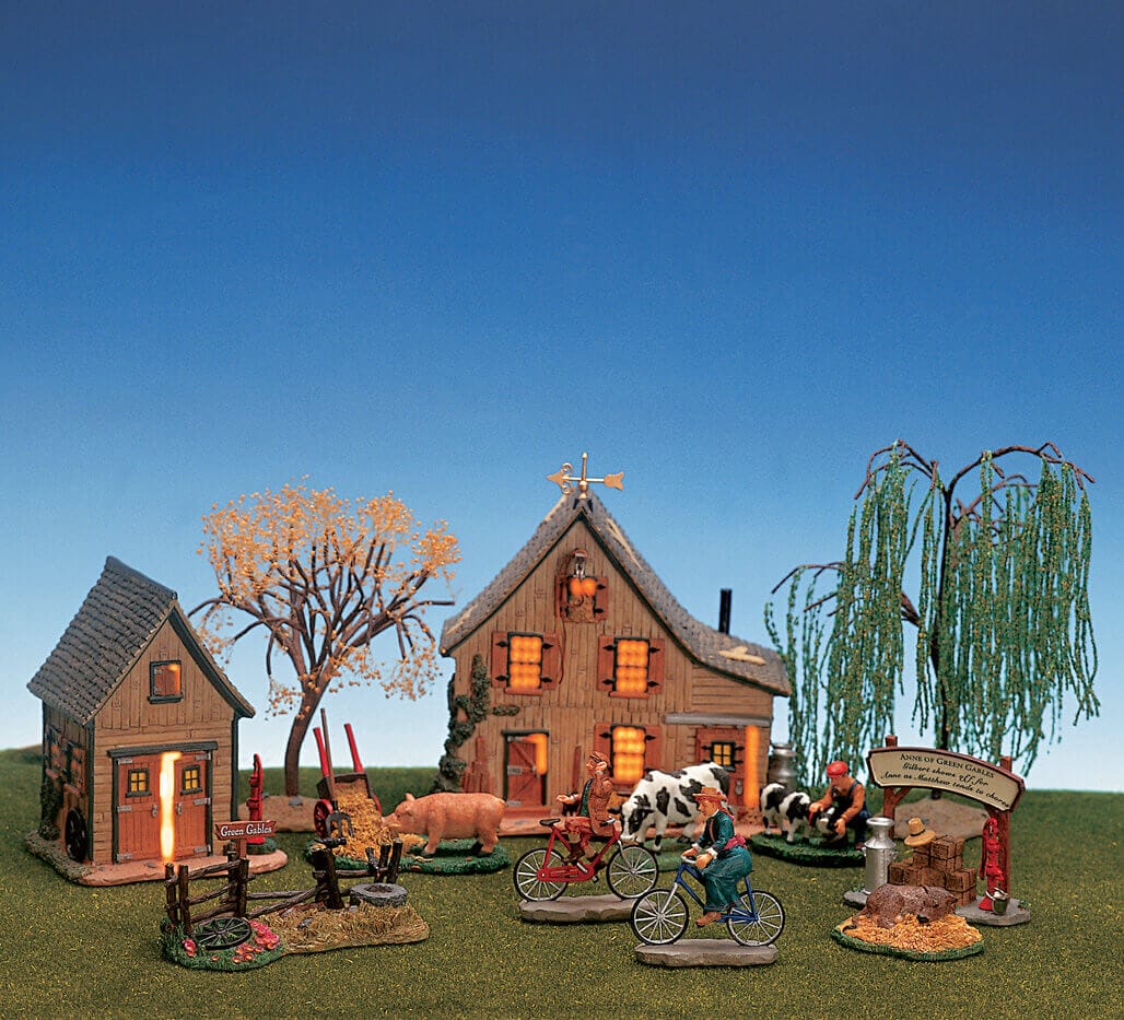 lemax-green-gables-barn-set-aogg-scheunen-set image 1